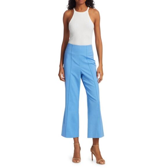 Alice + Olivia Lorinda Super High-Waist Wide Leg Ankle Pants in Paradise Size 10 - Picture 1 of 10